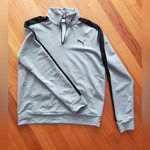 PUMA Men's XL 1/4 zip Pullover Grey